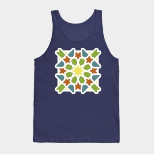 Land Sea and Stars Arabic Tiles Tank Top